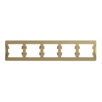 Рамка 5 постов SYSTEME ELECTRIC GLOSSA, горизонтальная, титан