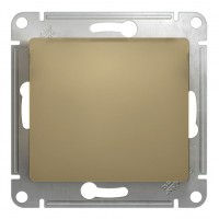 Выключатель 1-клавишный SYSTEME ELECTRIC GLOSSA, скрытый монтаж, титан