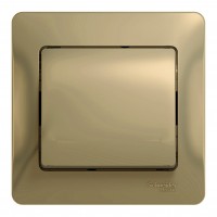 Выключатель 1-клавишный SYSTEME ELECTRIC GLOSSA, скрытый монтаж, титан