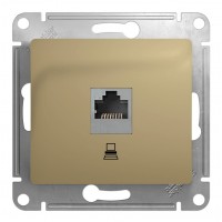 Розетка 1xRJ45 Cat.5 SYSTEME ELECTRIC GLOSSA, титан