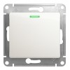 Переключатель 1-клавишный SYSTEME ELECTRIC GLOSSA, с подсветкой, скрытый монтаж, перламутр