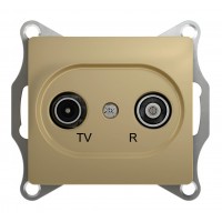 Розетка TV-FM SYSTEME ELECTRIC GLOSSA, одиночная, титан