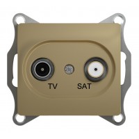 Розетка TV-SAT SYSTEME ELECTRIC GLOSSA, одиночная, титан