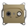 Розетка TV-SAT SYSTEME ELECTRIC GLOSSA, проходная, титан