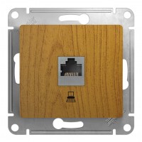 Розетка 1xRJ45 Cat.5 SYSTEME ELECTRIC GLOSSA, дуб