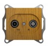 Розетка TV-FM SYSTEME ELECTRIC GLOSSA, одиночная, дуб
