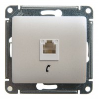 Розетка 1xRJ11 SYSTEME ELECTRIC GLOSSA, перламутр