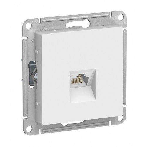 Розетка компьютерная RJ45 Cat.6 SYSTEME ELECTRIC ATLASDESIGN, скрытый монтаж, белый, ATN000186