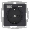 ATLASDESIGN РОЗЕТКА 16А c 2 USB A+С, 5В//2,4А//3,0А, 2х5В//1,5А, механизм, КАРБОН
