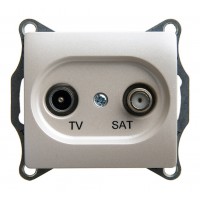 Розетка TV-SAT SYSTEME ELECTRIC GLOSSA, одиночная, перламутр
