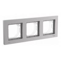 Рамка 3 поста IP44 SYSTEME ELECTRIC ATLASDESIGN AQUA, алюминий, ATN440303