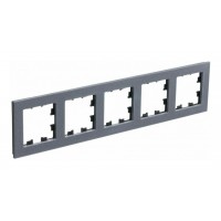 Рамка 5 постов SYSTEME ELECTRIC ATLASDESIGN NATURE, мрамор айс грей