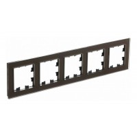Рамка 5 постов SYSTEME ELECTRIC ATLASDESIGN NATURE, мокко (пластик)