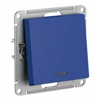 Переключатель 1-клавишный SYSTEME ELECTRIC ATLASDESIGN с подсветкой, скрытый монтаж, аквамарин, ATN001163