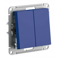 Переключатель 2-клавишный SYSTEME ELECTRIC ATLASDESIGN, скрытый монтаж, аквамарин, ATN001165