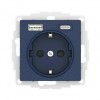 Розетка с USB+USB type C SYSTEME ELECTRIC ATLASDESIGN, скрытый монтаж, с заземлением, со шторками, аквамарин, ATN001132