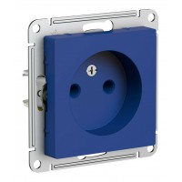 Розетка SYSTEME ELECTRIC ATLASDESIGN, скрытый монтаж, без заземления, аквамарин