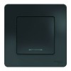 Выключатель 1-клавишный SYSTEME ELECTRIC BLANCA с подсветкой, скрытый монтаж, антрацит, BLNVS010116