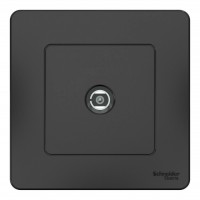 Розетка TV SYSTEME ELECTRIC BLANCA, оконечная, скрытый монтаж, антрацит, BLNTS000016