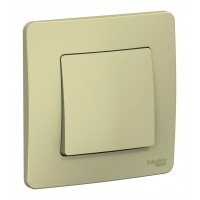 Выключатель 1-клавишный SYSTEME ELECTRIC BLANCA, скрытый монтаж, бежевый, BLNVS010107