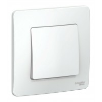 Выключатель 1-клавишный SYSTEME ELECTRIC BLANCA, скрытый монтаж, белый, BLNVS010101