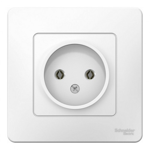Розетка SYSTEME ELECTRIC BLANCA, скрытый монтаж, без заземления, белый