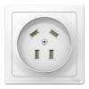 Розетка SYSTEME ELECTRIC BLANCA, скрытый монтаж, со шторками, белый, BLNSR003241