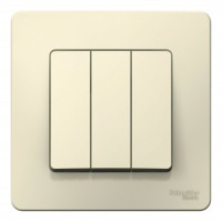 Выключатель 3-клавишный SYSTEME ELECTRIC BLANCA, скрытый монтаж, молочный, BLNVS100502