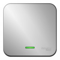 Выключатель 1-клавишный SYSTEME ELECTRIC BLANCA с подсветкой, открытый монтаж, алюминий, BLNVA101113