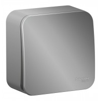 Выключатель 1-клавишный SYSTEME ELECTRIC BLANCA, открытый монтаж, алюминий, BLNVA101003