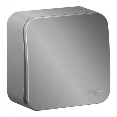 Выключатель 1-клавишный SYSTEME ELECTRIC BLANCA, открытый монтаж, алюминий, BLNVA101003