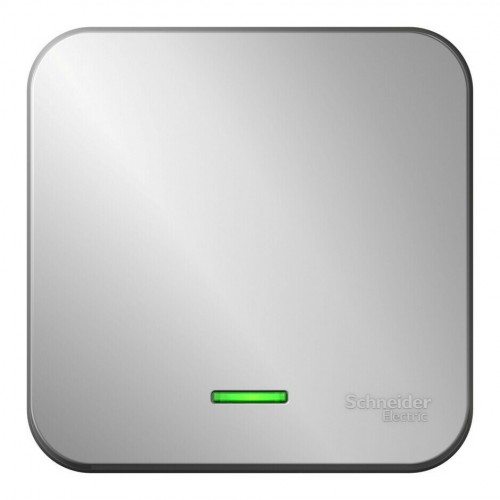 Переключатель 1-клавишный SYSTEME ELECTRIC BLANCA с подсветкой, открытый монтаж, алюминий, BLNVA106113