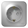 Розетка SYSTEME ELECTRIC BLANCA, открытый монтаж, с заземлением, со шторками, алюминий, BLNRA011103