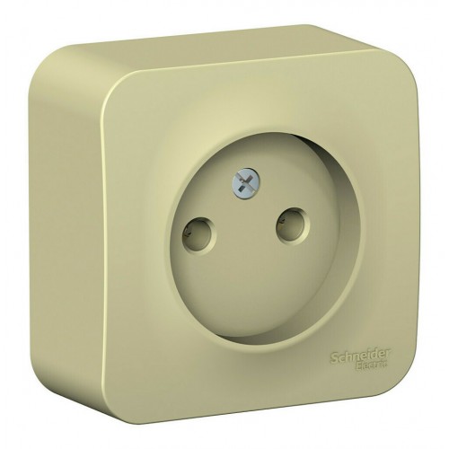 Розетка SYSTEME ELECTRIC BLANCA, открытый монтаж, без заземления, бежевый