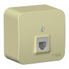 Розетка телефонная RJ11 SYSTEME ELECTRIC BLANCA, открытый монтаж, бежевый, BLNIA011007