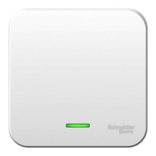Выключатель 1-клавишный SYSTEME ELECTRIC BLANCA с подсветкой, открытый монтаж, белый, BLNVA061111