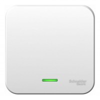 Выключатель 1-клавишный SYSTEME ELECTRIC BLANCA с подсветкой, открытый монтаж, белый, BLNVA101101