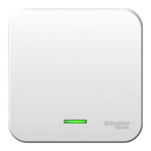 Выключатель 1-клавишный SYSTEME ELECTRIC BLANCA с подсветкой, открытый монтаж, белый, BLNVA061101