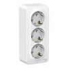 Розетка трехместная SYSTEME ELECTRIC BLANCA, открытый монтаж, с заземлением, белый, BLNRA010311