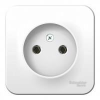 Розетка SYSTEME ELECTRIC BLANCA, открытый монтаж, без заземления, белый