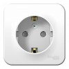 Розетка SYSTEME ELECTRIC BLANCA, открытый монтаж, с заземлением, со шторками, белый, BLNRA011111