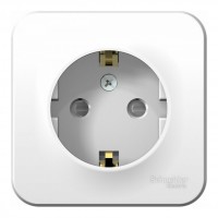 Розетка SYSTEME ELECTRIC BLANCA, открытый монтаж, с заземлением, со шторками, белый, BLNRA011121