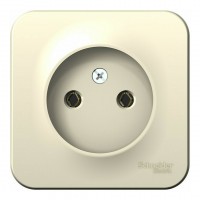 Розетка SYSTEME ELECTRIC BLANCA, открытый монтаж, без заземления, молочный