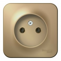 Розетка SYSTEME ELECTRIC BLANCA, открытый монтаж, без заземления, титан