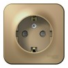 Розетка SYSTEME ELECTRIC BLANCA, открытый монтаж, с заземлением, со шторками, титан, BLNRA011114