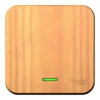 Выключатель 1-клавишный SYSTEME ELECTRIC BLANCA с подсветкой, открытый монтаж, ясень, BLNVA101105