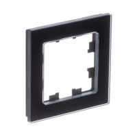 Рамка 1 пост SYSTEME ELECTRIC ATLASDESIGN NATURE, натуральное стекло, черный, ATN361001
