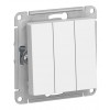 Выключатель 3-клавишный SYSTEME ELECTRIC ATLASDESIGN, скрытый монтаж, лотос, ATN001331