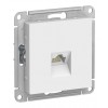 Розетка компьютерная RJ45 SYSTEME ELECTRIC ATLASDESIGN, скрытый монтаж, лотос, ATN001383