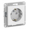 Розетка SYSTEME ELECTRIC ATLASDESIGN, скрытый монтаж, с заземлением, со шторками, лотос, ATN001345